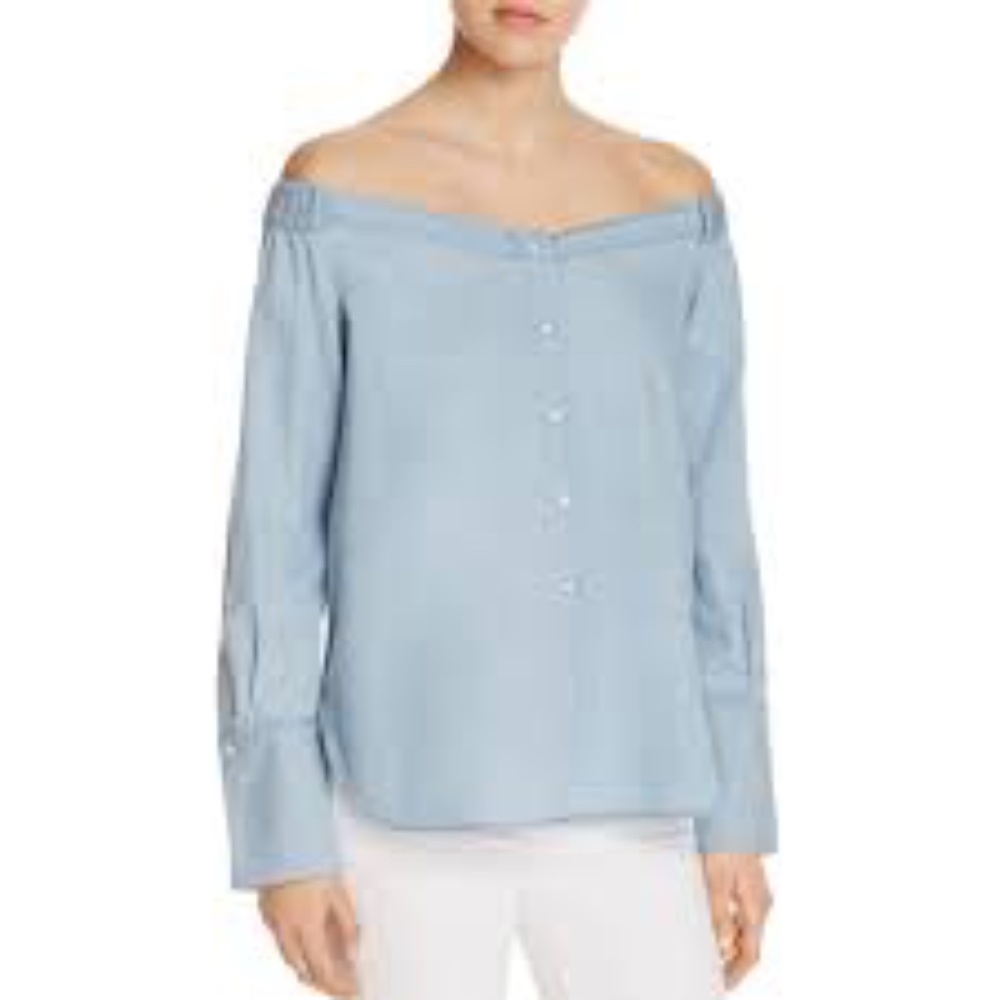 he Blue Shirt Shop Womens Button-Down Top Off the